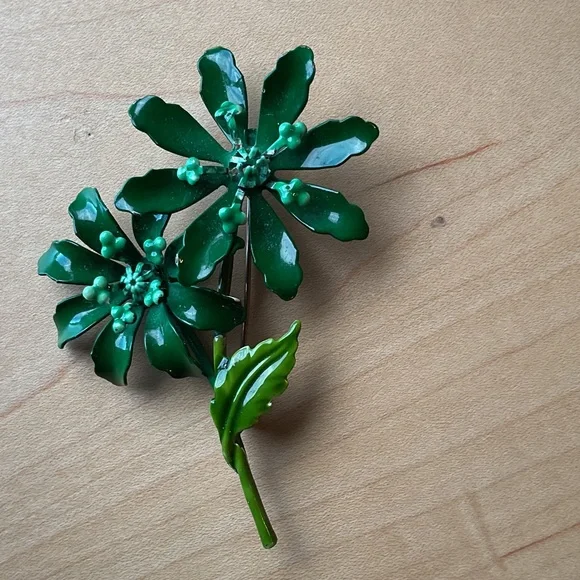 Colorful Vintage Flower Brooch Set - Picture 6 of 8